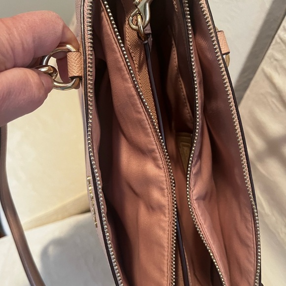 Coach Pink Leather Satchel with Detachable Strap - Picture 6 of 8